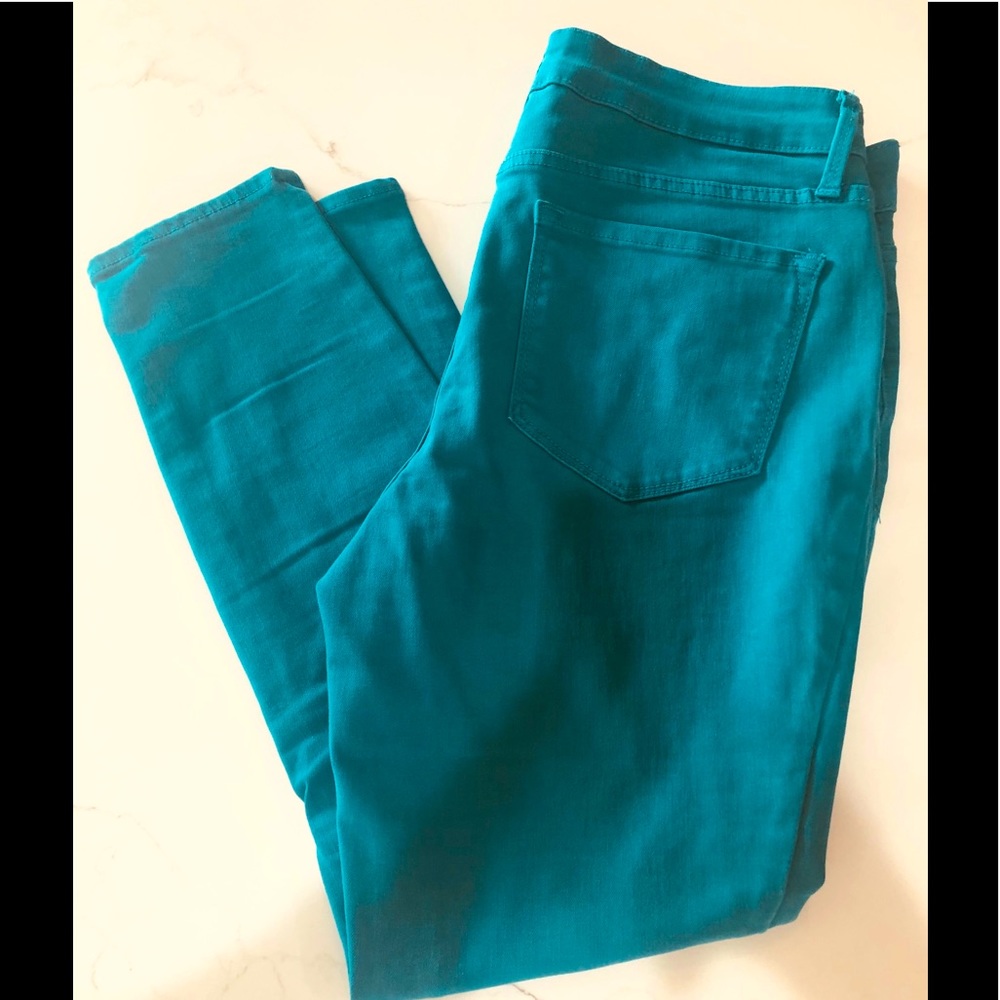 Old navy rockstar teal jeans